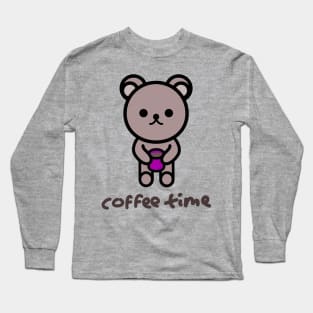 Coffee Kawaii Bear! Long Sleeve T-Shirt